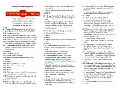 a PDF Panhandle Trail mileage chart