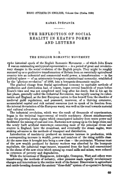 the reflection of social reality in keats`s poems and letters