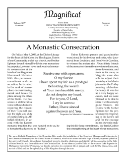 A Monastic Consecration - Holy Transfiguration Skete