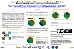 Observing Tides in the Earth`s Lower Thermosphere from a