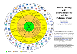Mobile Learning with Blooms Taxonomy and the Padagogy Wheel