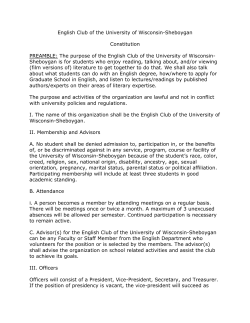 The purpose of the English Club of the University - UW
