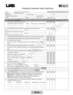 Laboratory Safety Audit Form