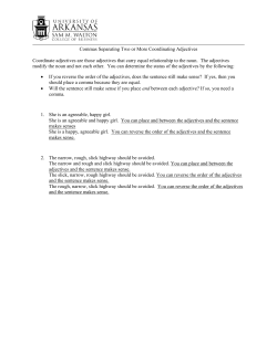 Commas Separating Two or More Coordinating Adjectives