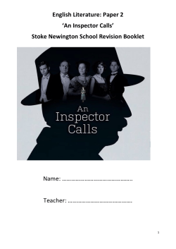 An Inspector Calls Revision Booklet
