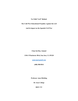 No Child &ldquo;Left&rdquo; Behind: The Cold War Educational Prejudice Against