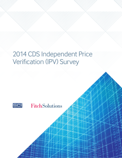 2014 CDS Independent Price Verification (IPV) Survey