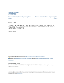 maroon societies in brazil, jamaica and mexico - SUrface