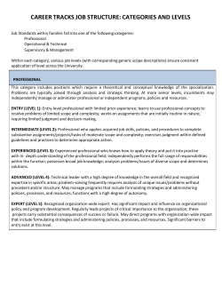 career tracks job structure: categories and levels