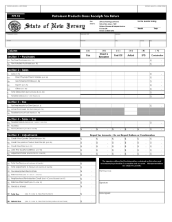 PPT-10 Petroleuum Products Gross Receipts Tax Return