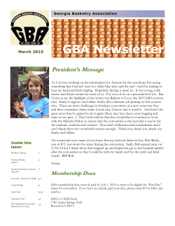 March 2015 Issue - Georgia Basketry Association