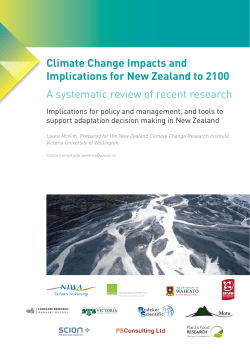 Climate Change Impacts and Implications for New Zealand to 2100
