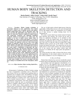 human body skeleton detection and tracking