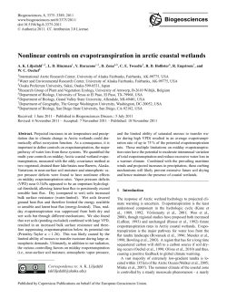 Nonlinear controls on evapotranspiration in arctic