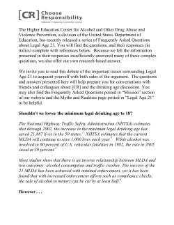 The Higher Education Center for Alcohol and Other Drug Abuse and