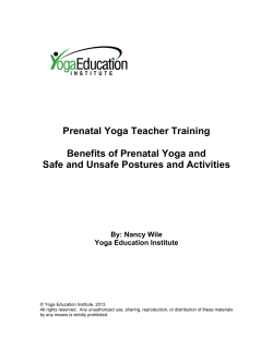 Benefits of Prenatal Yoga and Safe and Unsafe Postures