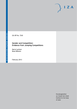 Gender and Competition: Evidence from Jumping Competitions