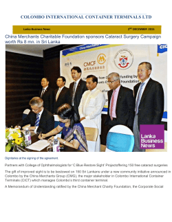 China Merchants Charitable Foundation Sponsors Cataract