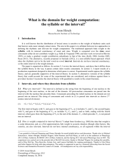 What is the domain for weight computation: the syllable or the