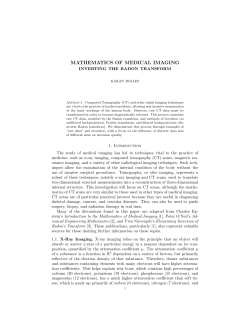 mathematics of medical imaging: inverting the radon transform