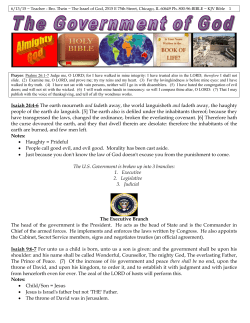 The Government of God 2015