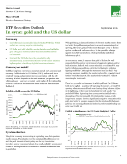 In sync: gold and the US dollar