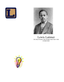L l Letter L introduces Lewis Latimer