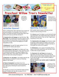 Preschool Willow Tree`s Newsletter