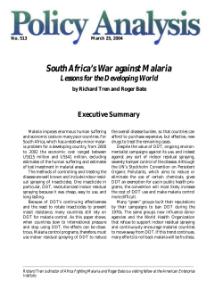 South Africa`s War against Malaria Lessons for the