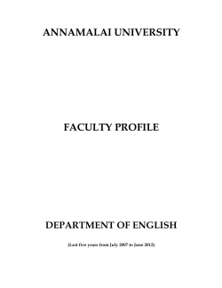 annamalai university faculty profile department of english