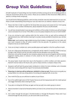 Group Visit Guidelines
