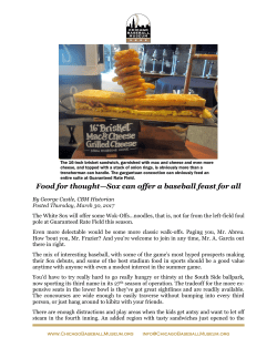 Food for thought -- Sox can offer a baseball feast for all