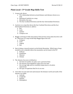 5th Grade Map Skills Test