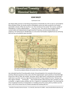 JEAN SHILEY - Haverford Township Historical Society