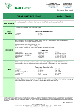 CLEAR MATT PET 23/67 Code: 160011