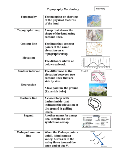 Topography Vocabulary Topography The mapping or charting of the