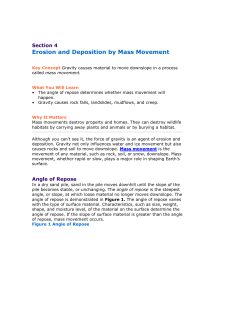 Section 4 Erosion and Deposition by Mass Movement