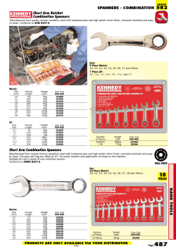 SPANNERS - COMBINATION Short Arm Ratchet Combination