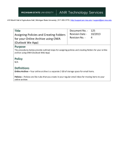 Online Archive - Guide to Creating Folders and