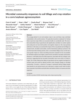 Microbial community responses to soil tillage and crop rotation in a