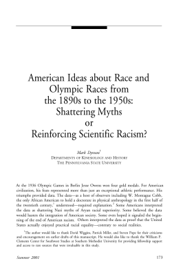 American Ideas about Race and Olympic Races from the