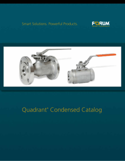 Quadrant Condensed Catalog - Forum Energy Technologies