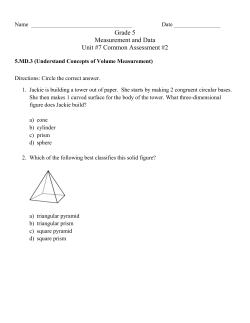 Grade 5 Measurement and Data Unit #7 Common Assessment #2