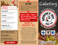 Catering - Groucho`s Deli
