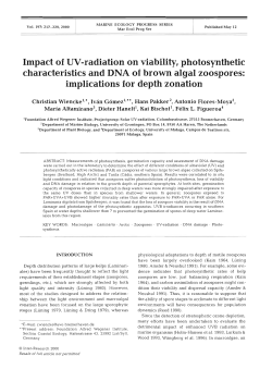 Impact of UV-radiation on viability, photosynthetic characteristics