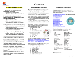6TH GRADE MAJOR FOCUS AREAS MATH GAMES AND