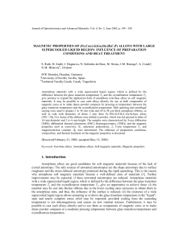 MAGNETIC PROPERTIES OF (Fe,Co)-(Al,Ga,Si)