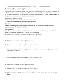Chemistry: Calorimetry Investigation