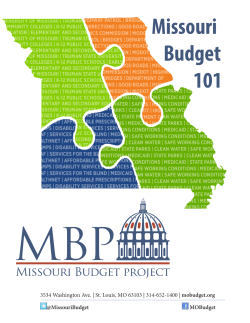 Missouri Budget 101 - Missouri Budget Project