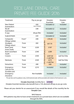 Private fee guide - Rice Lane Dental Practice